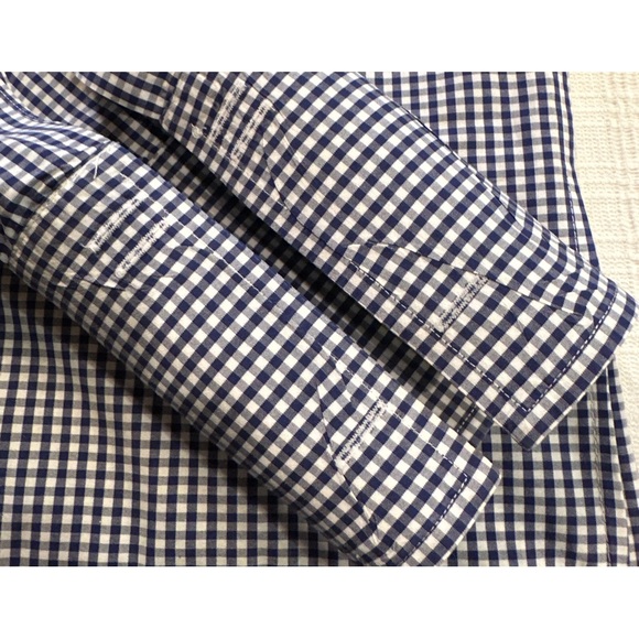 Men’s Charles Tyrwhitt Tailored Fit Shirt 35x17 blue check 100% cotton - Picture 6 of 7